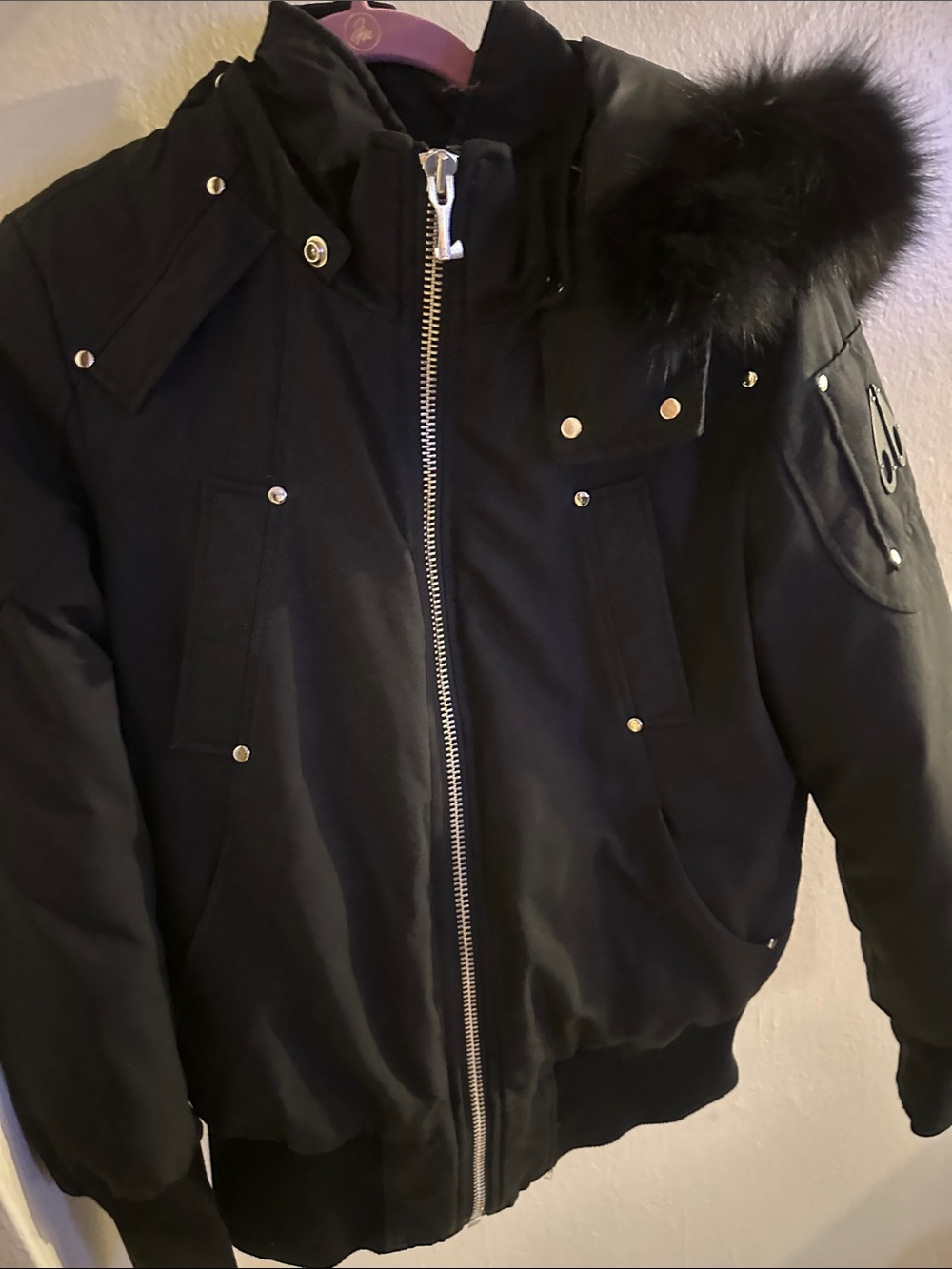 Moose knuckle with Fur-Trim Hood- women